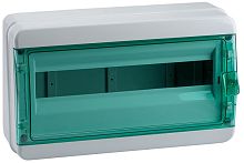 Бокс пластиковый Кэаз OptiBox ЩРН-П-18 P-BNZ-3-18-IP65 (290х236х102мм) IP65 зеленая дверца картинка 